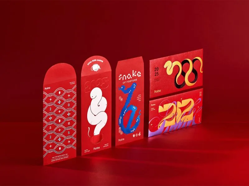 Fecina蛇年燙金紅包發財金設計:在熱鬧喜慶的新年裡,紅包文化扮演著重要的角色,不僅是孩子們滿心期待的驚喜,更是長輩寄託祝福與心意的象徵。