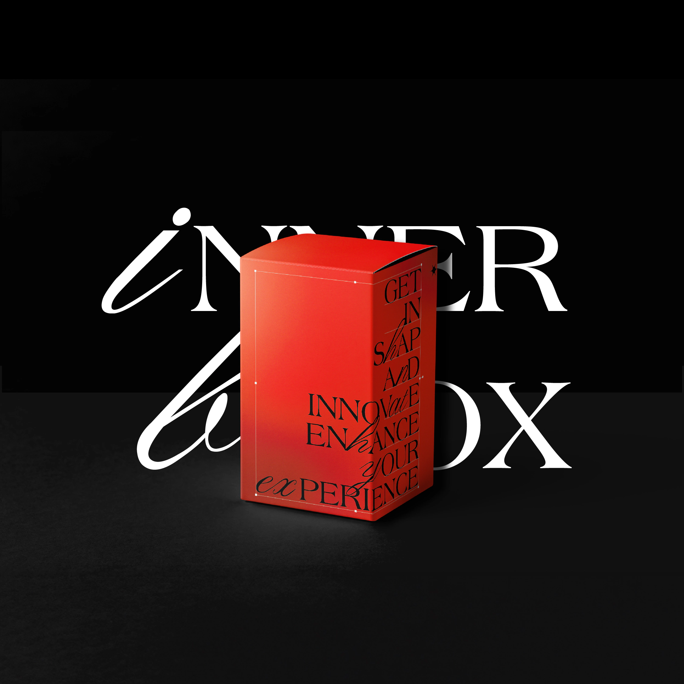 FECINA MOUSE 紅色內盒與白色 inner box 字樣情境展示